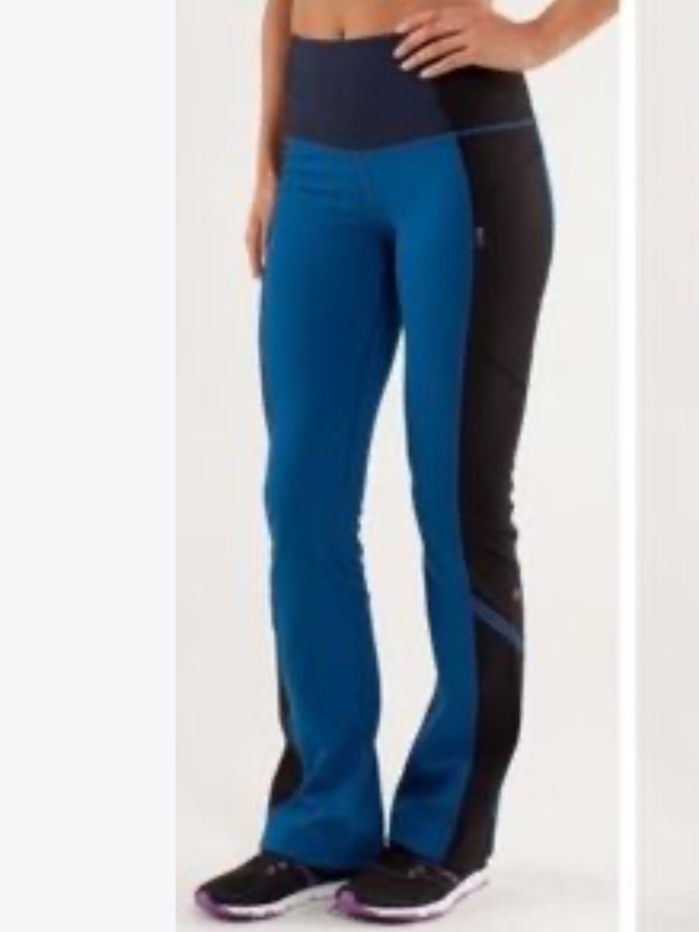 lululemon athletica Blue and Black Pants